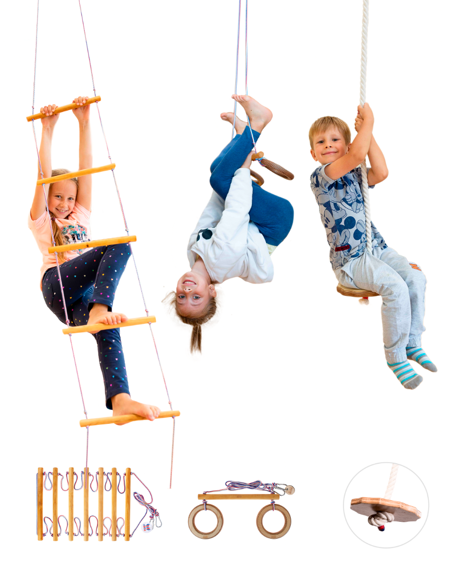 2in1 Swings Set: Disk rope swing + Rope ladder 2in1 Swing Set Goodevas   