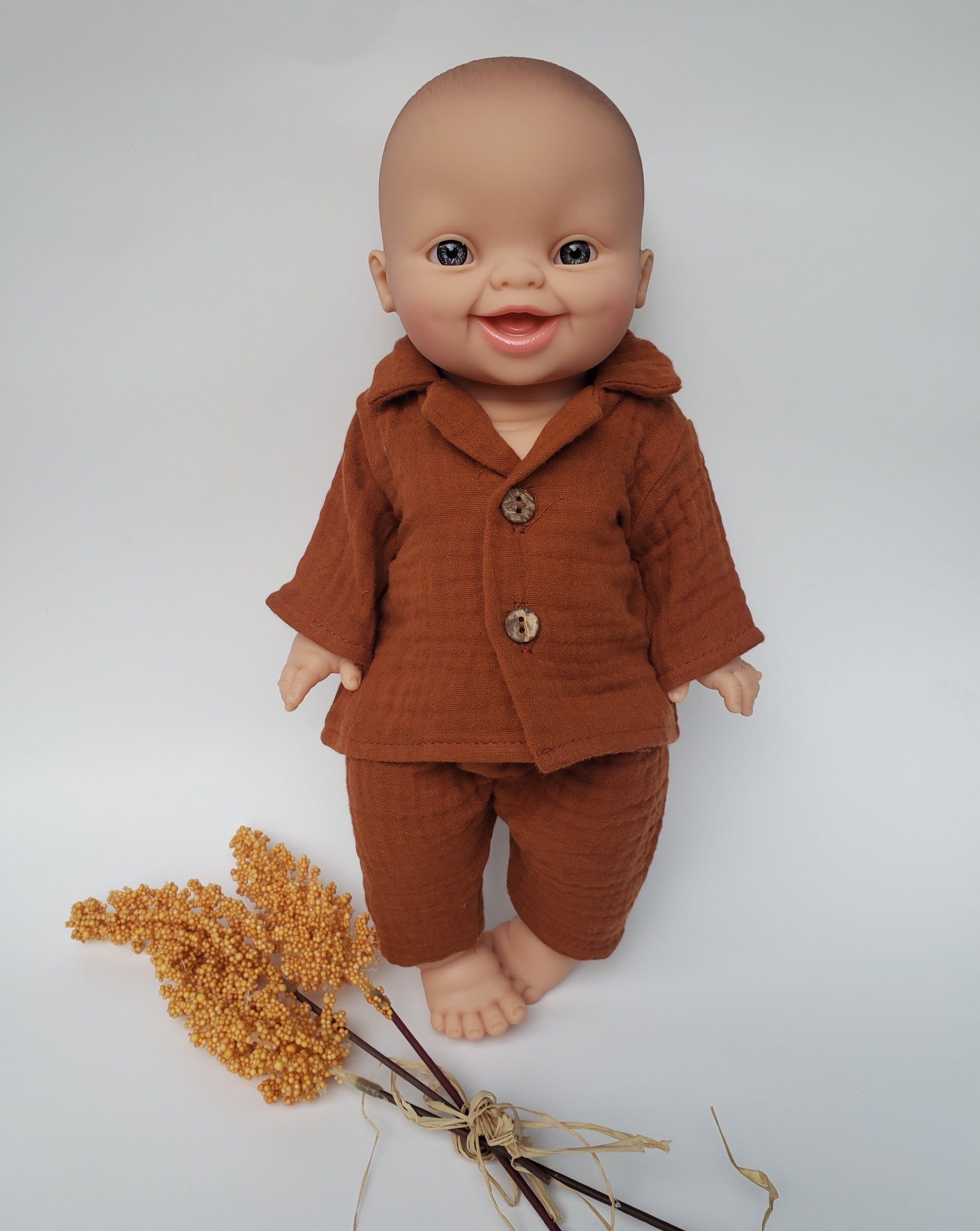 Unisex Doll Pajama Set - Sienna Doll Clothing Minikane   