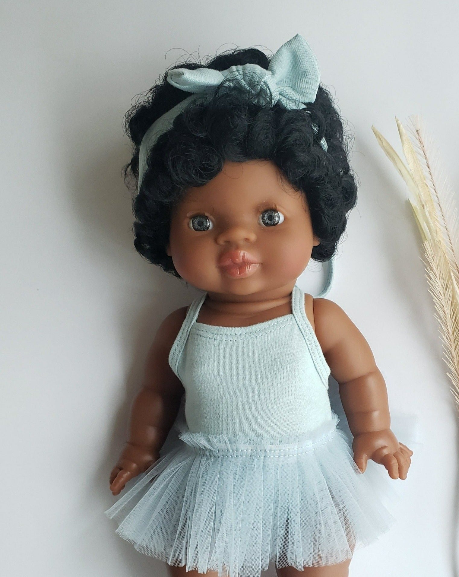 Baby Doll Cotton Headband Doll Clothing Little Wonder & Co. Sky  