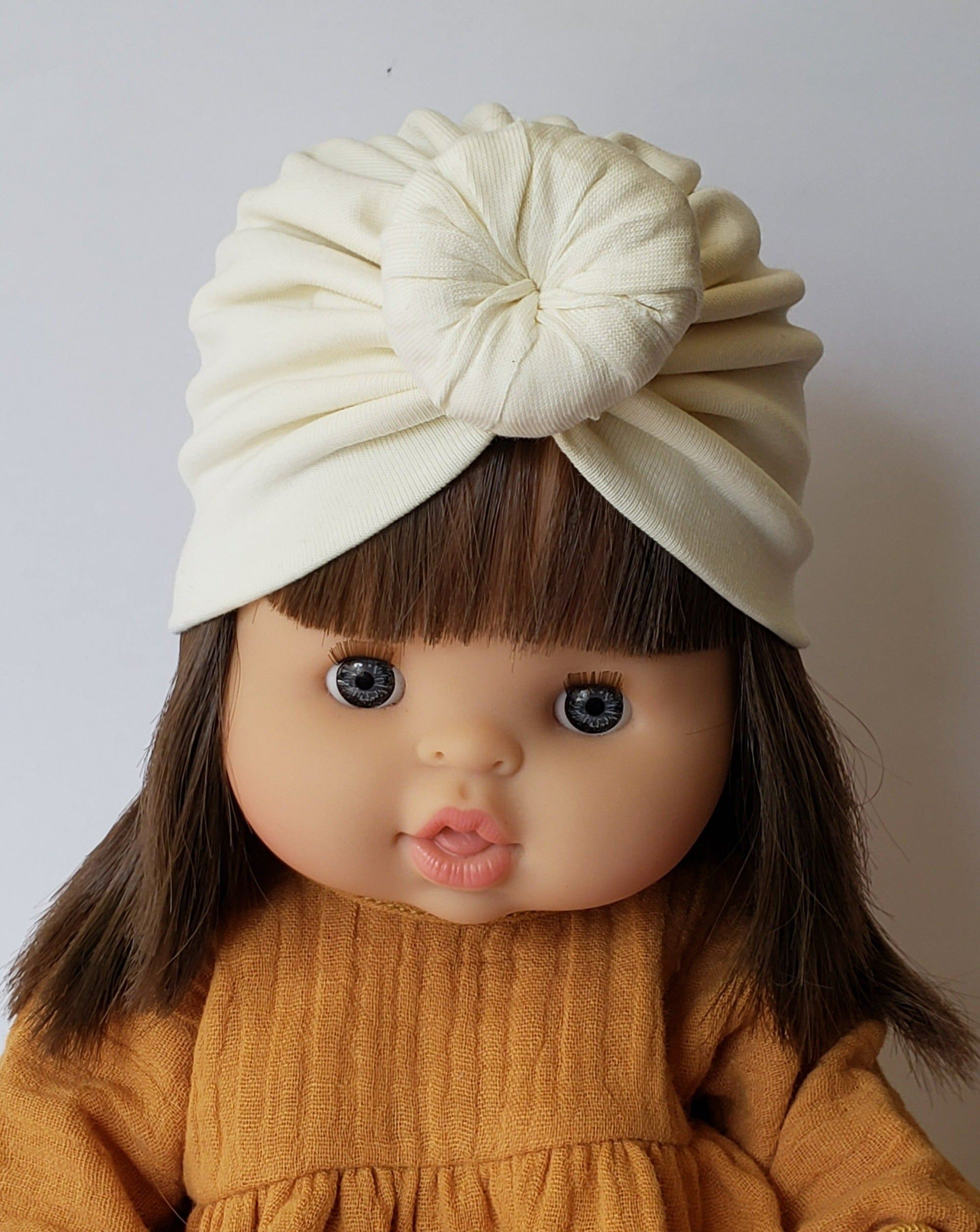 Doll Turbans Doll Clothing Little Wonder & Co. Cream  