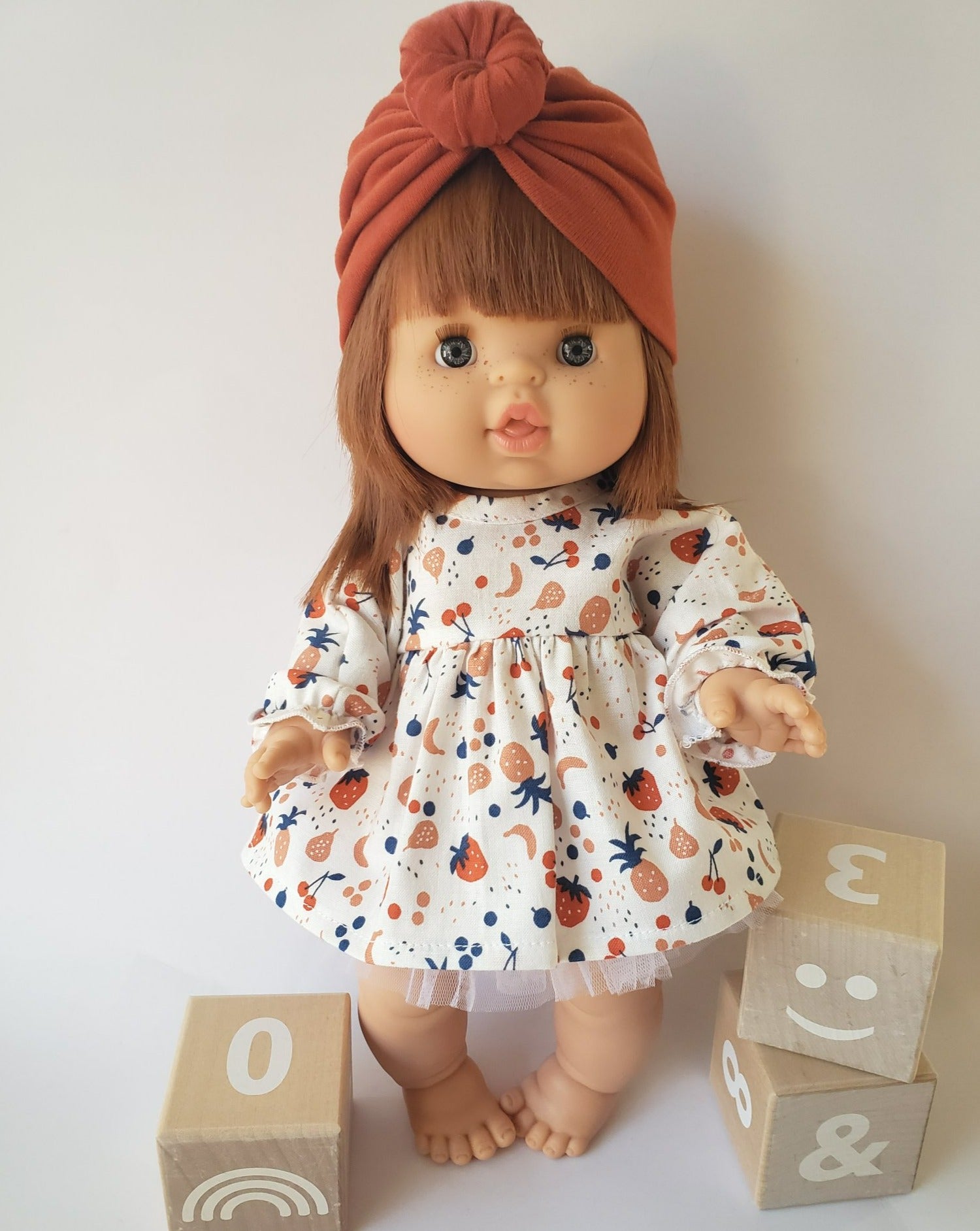 Cotton Doll Dress - Fruit Print Doll Clothing Little Wonder & Co.   