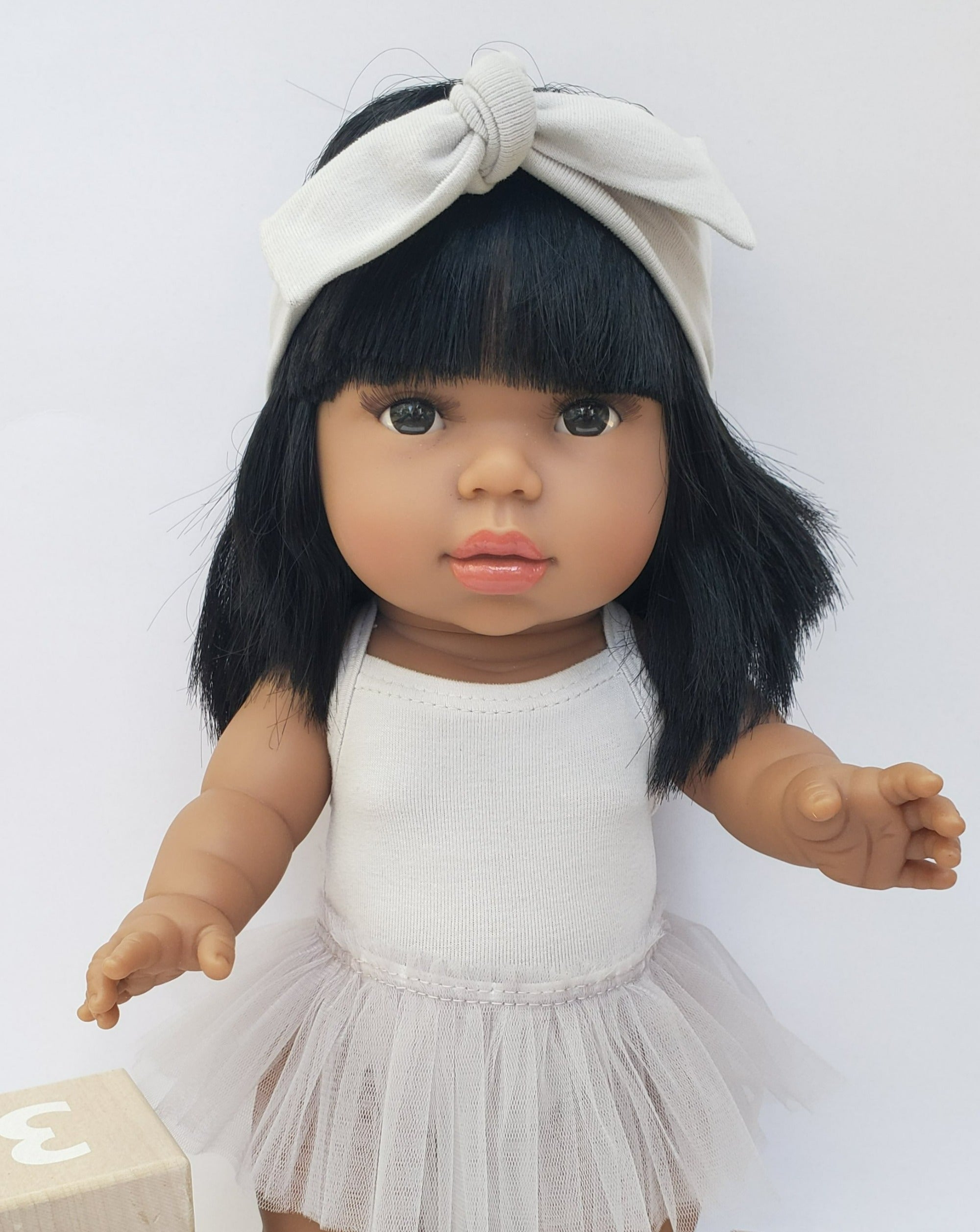 Baby Doll Cotton Headband Doll Clothing Little Wonder & Co. Haze  