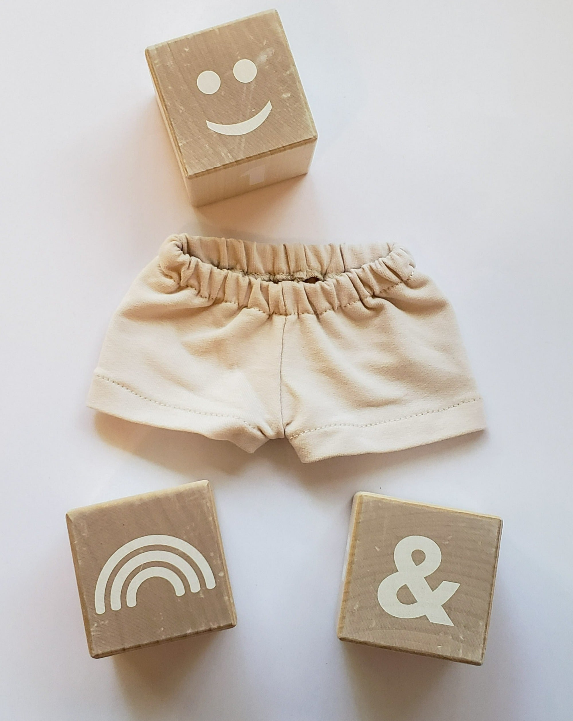 Baby Doll Cotton Shorts Doll Clothing Little Wonder & Co. Cream  