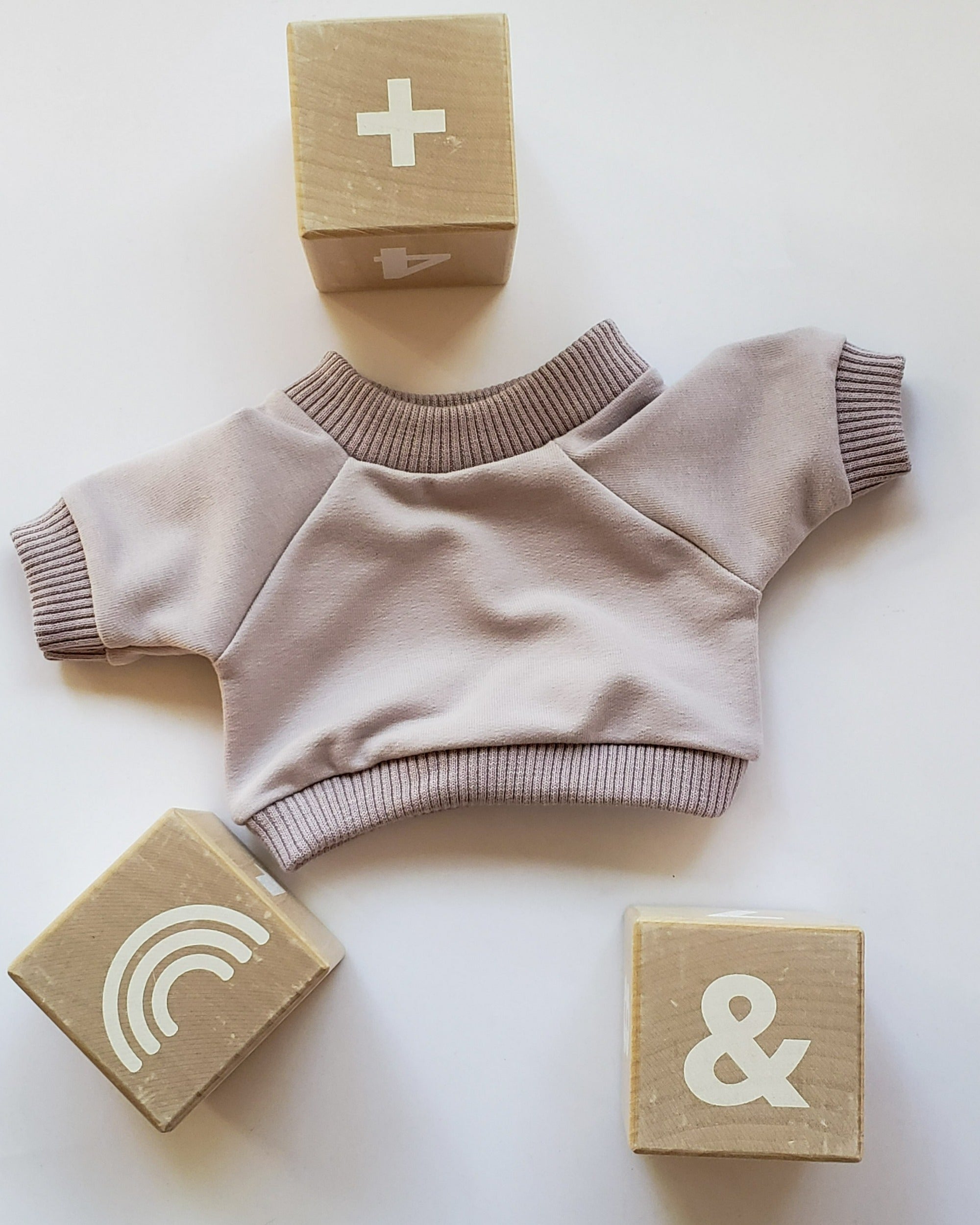 Baby Doll Cotton Sweatshirt Doll Clothing Little Wonder & Co. Ash  