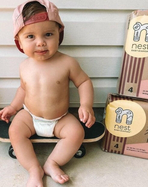 Sustainable Plant Based  Baby Diapers -Size 4 Baby Essentials Nest Diapers   