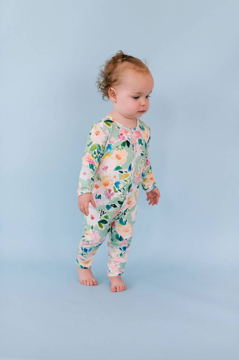 Baby Pajama in Watercolor Floral
