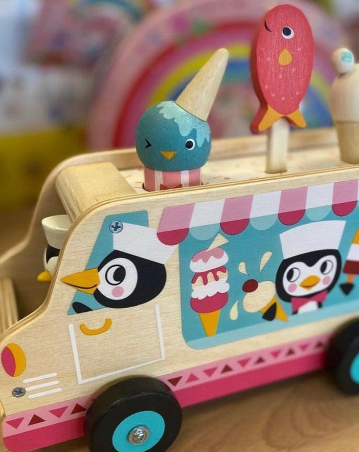 Penguin's Gelato Van Wooden Toys Tender Leaf   