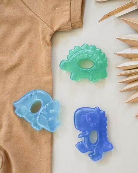Cutie Coolers™ Dino Water Filled Teethers (3-pack) Baby Essentials Itzy Ritzy   