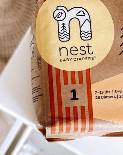 Nest Diapers Sustainable Plant Based Baby Diapers Size 1