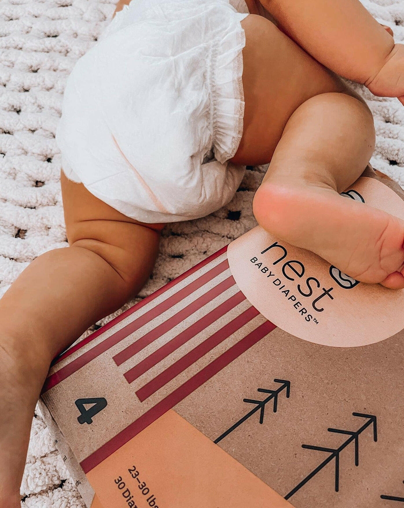 Sustainable Plant Based  Baby Diapers -Size 4 Baby Essentials Nest Diapers   