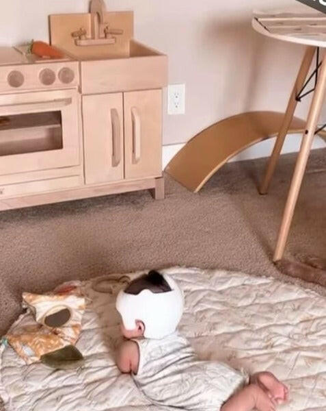 Wooden Toddler Play Kitchen-Natural Kids Toys Milton & Goose   