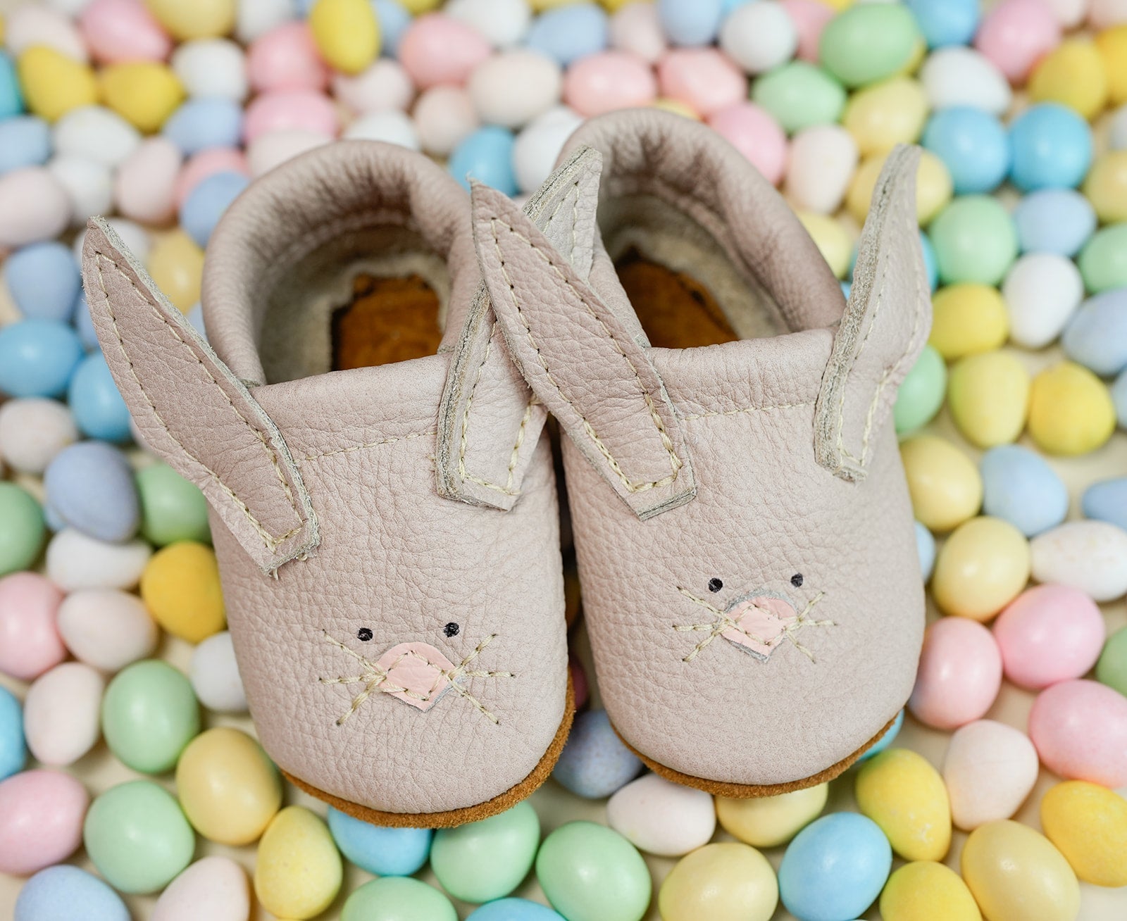 Oyster Bunnies // Cute Critters Leather Shoes Baby and Toddler Bunny Baby Shoes Starry Knight Design   