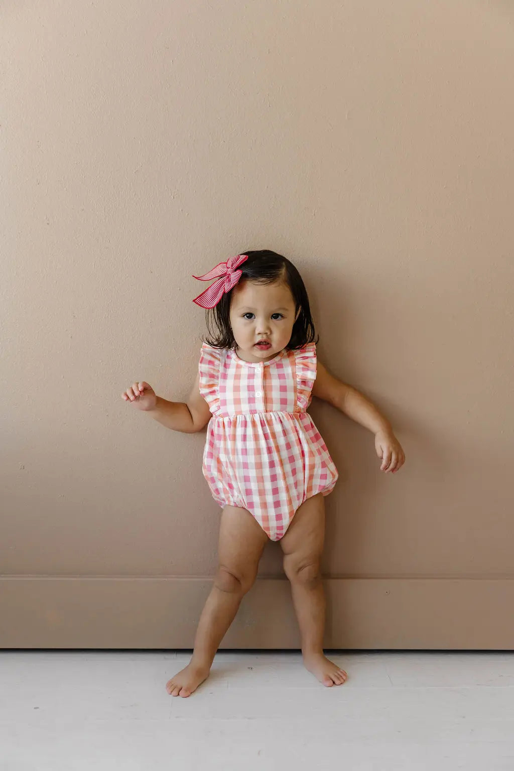 Betsy Romper in Bright Gingham  Ollie Jay   