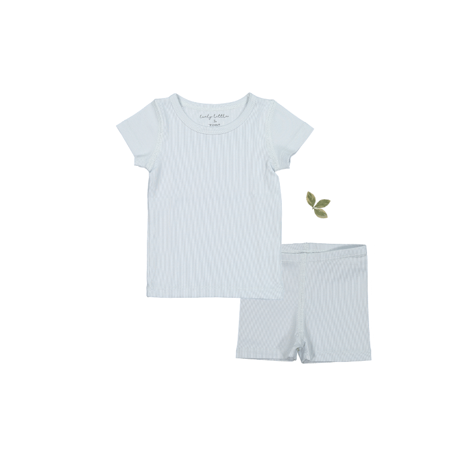 Short Sleeve Tee + Short  Lovely Littles 8y Sky 