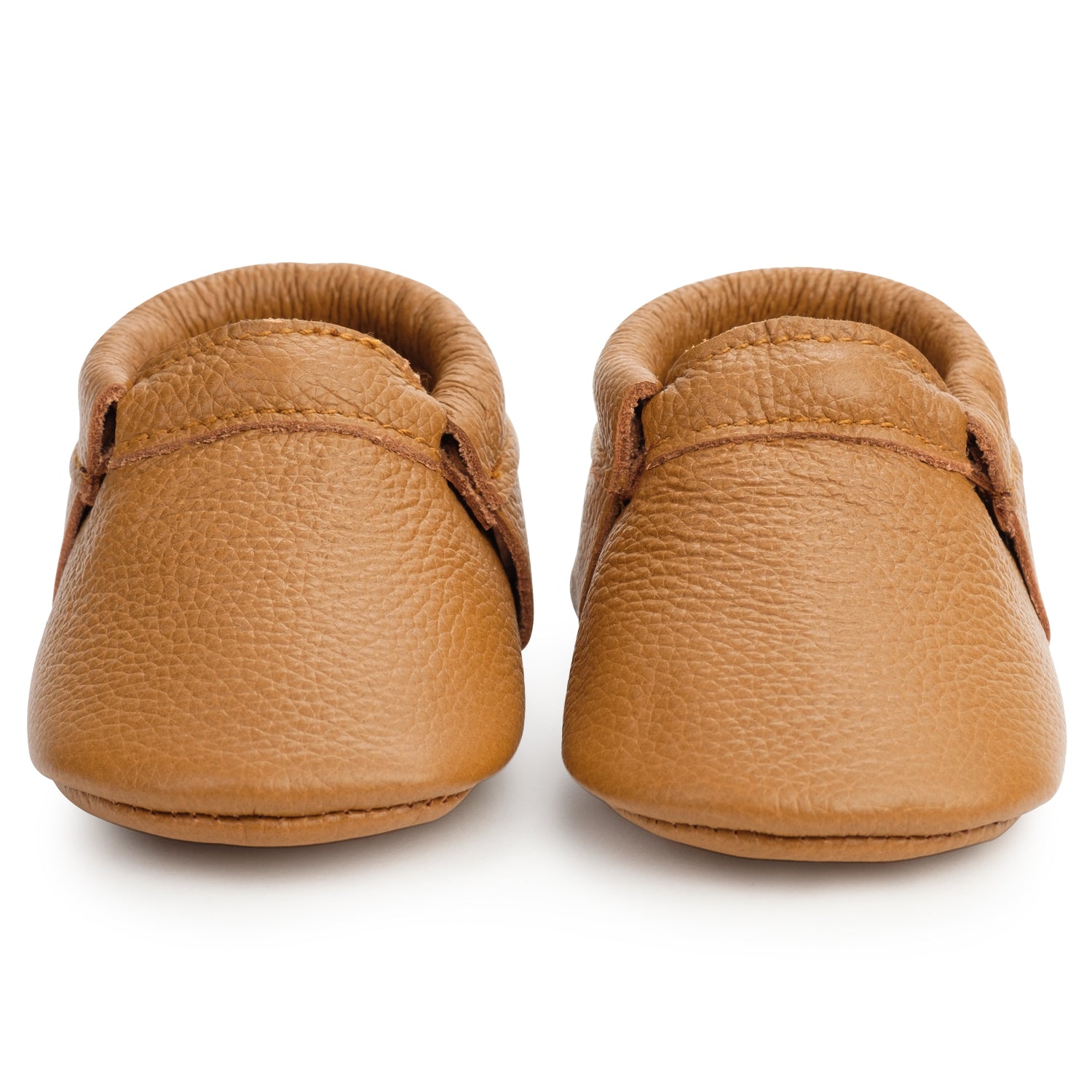 Classic Brown Fringeless Moccasins Fringeless Moccasins BirdRock Baby   