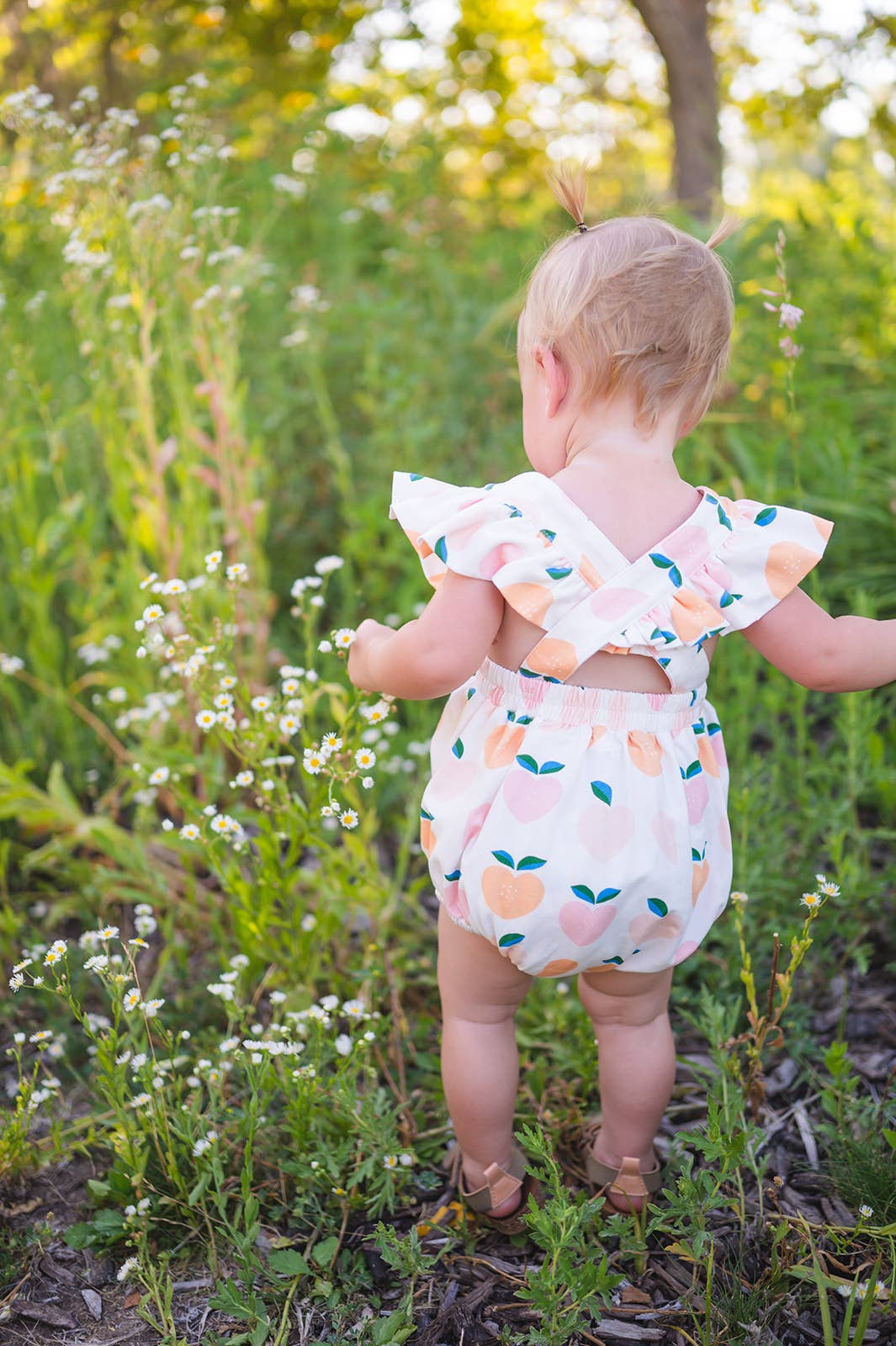 Emmy Romper in Sweet Peach romper Ollie Jay   