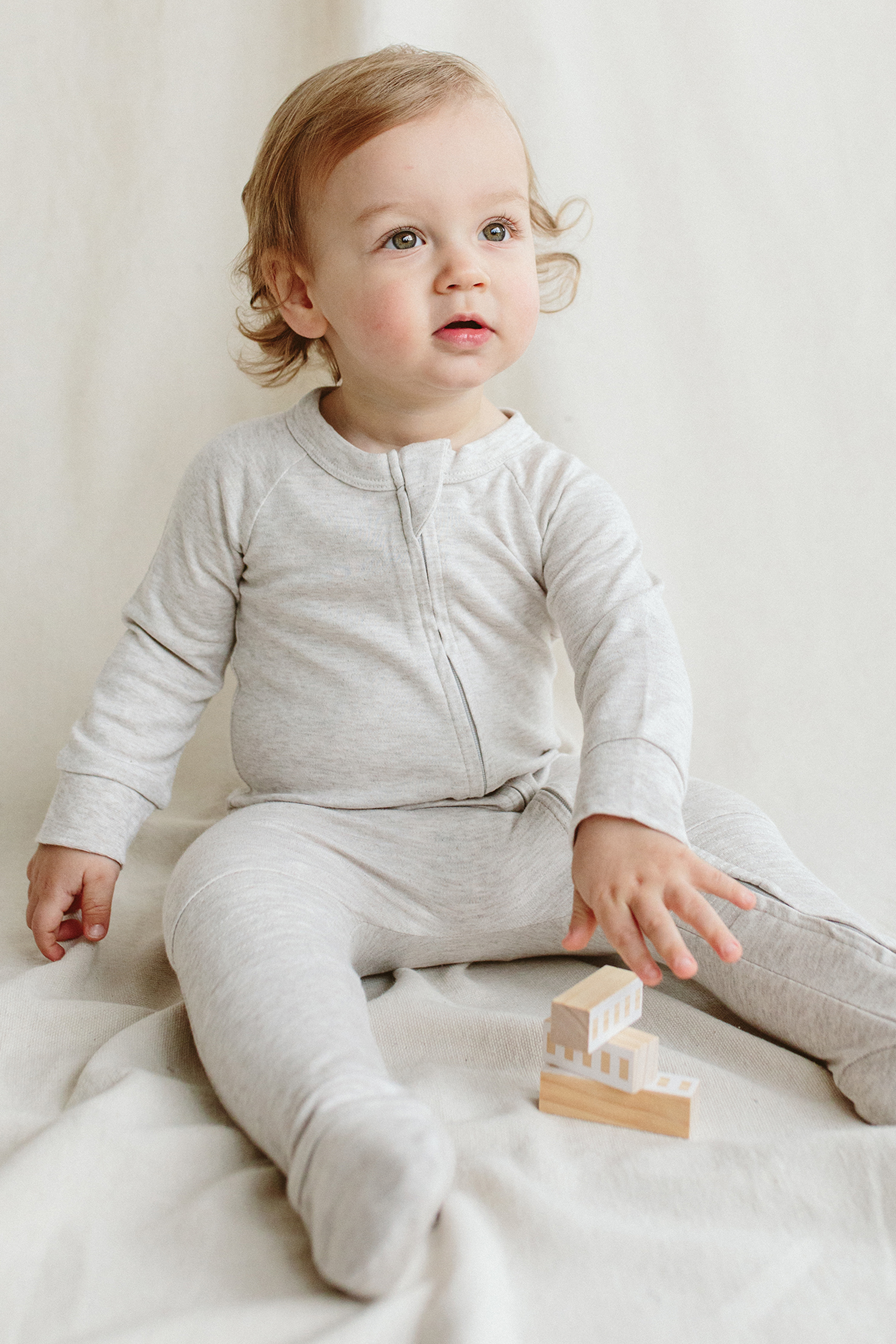 ZIPPER JUMPSUIT | STORM GRAY Zipper Jumpsuits goumikids 6-12M  