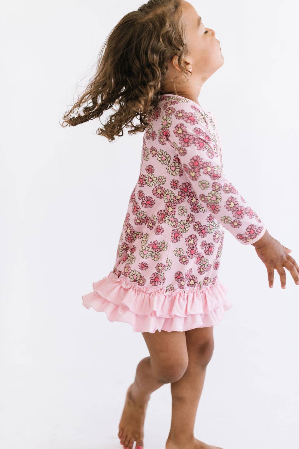 Ruffled Lounge in Wild Daisy Heart  Ollie Jay   