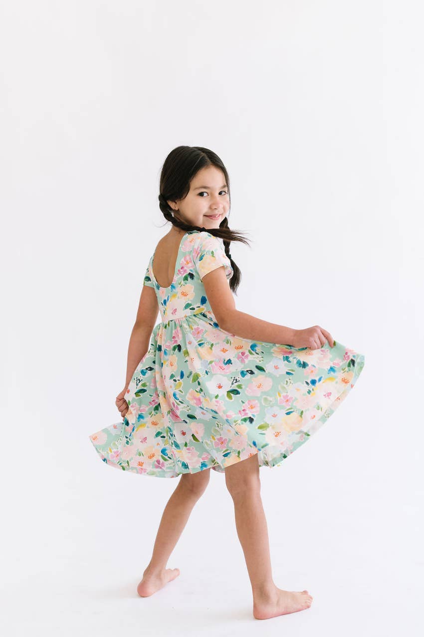 Classic Twirl in Watercolor Floral  Ollie Jay   