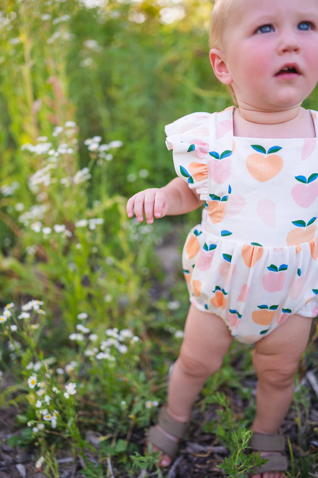 Emmy Romper in Sweet Peach romper Ollie Jay   