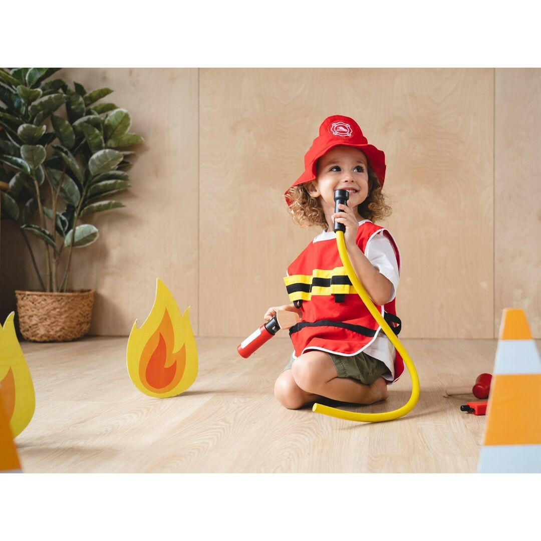 Fire Fighter Costume Kids Play Set  PlanToys   