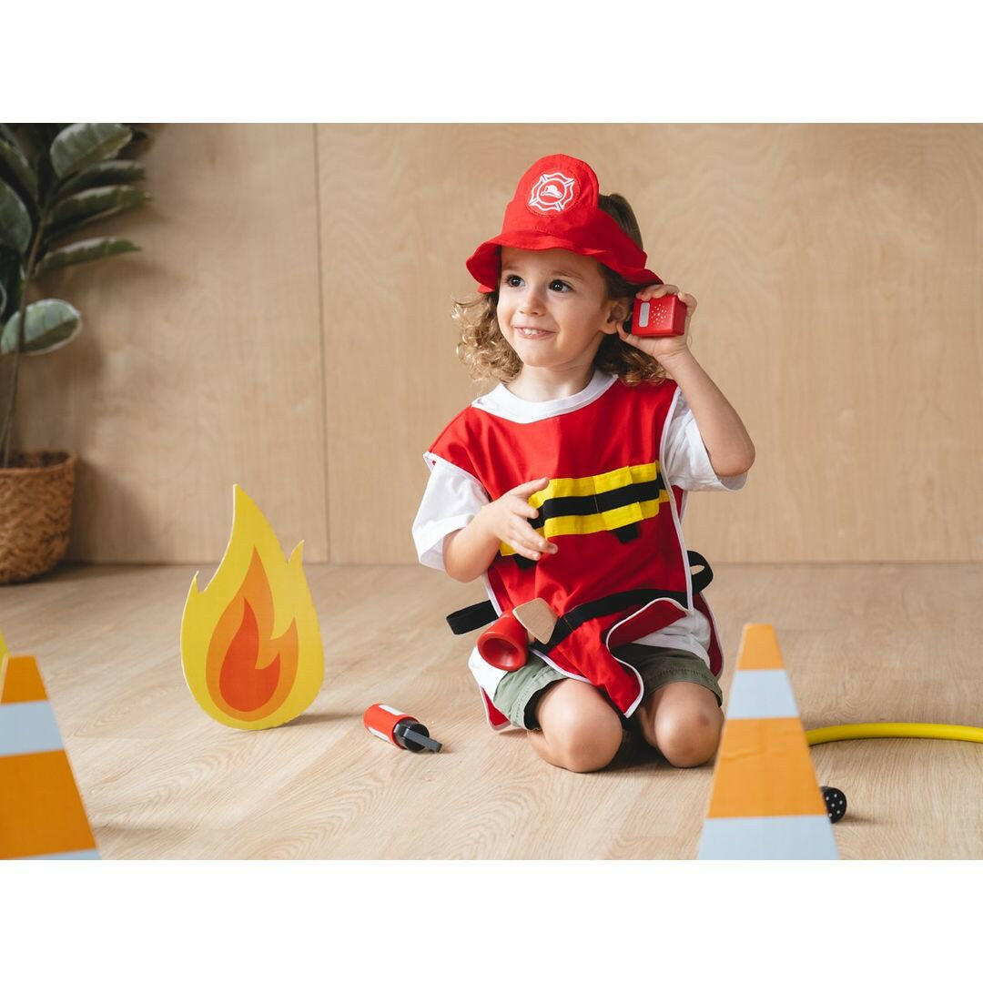 Fire Fighter Costume Kids Play Set  PlanToys   