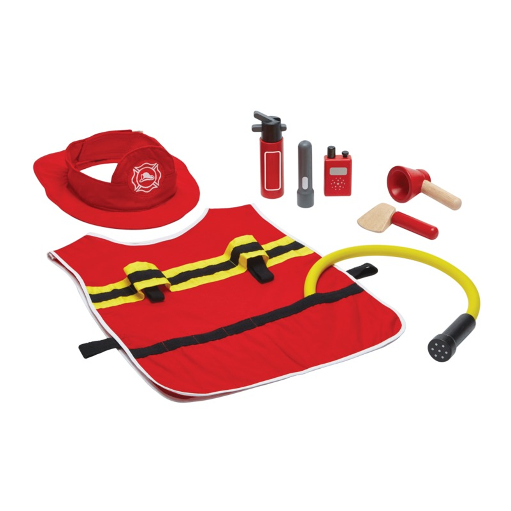 Fire Fighter Costume Kids Play Set  PlanToys   