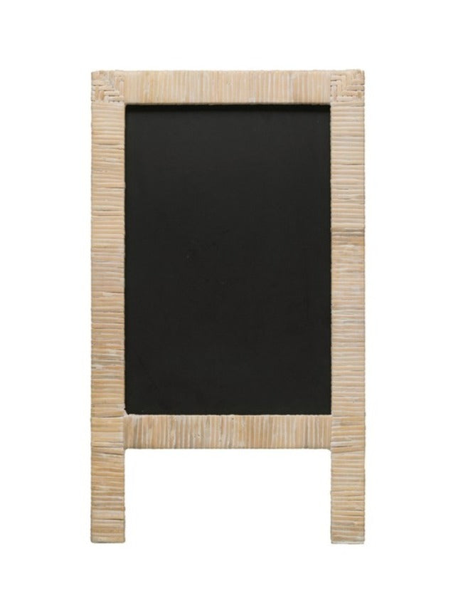 Rattan & Wooden Chalkboard Easel Kids Toys Bloomingville Mini   