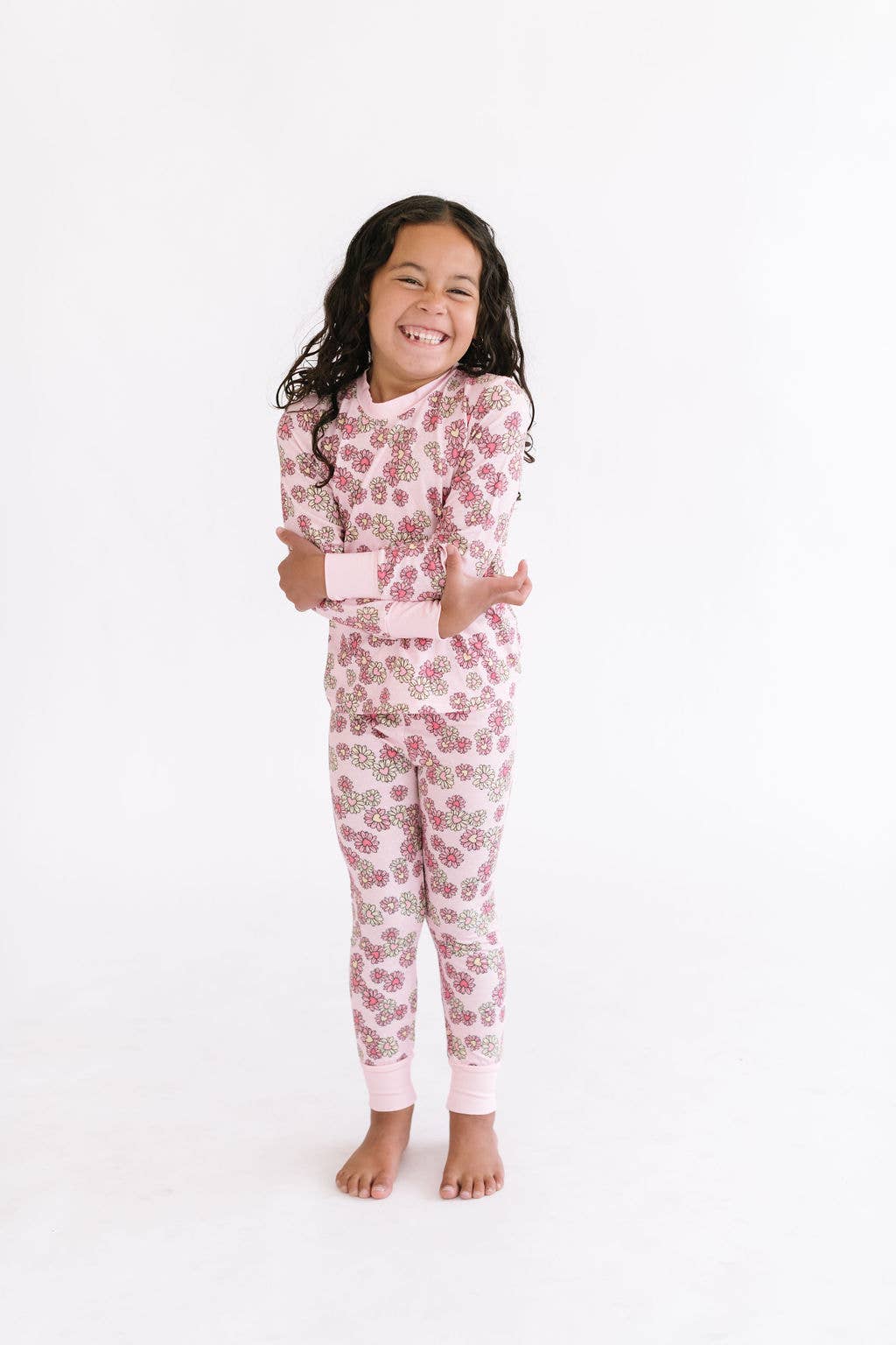 2 Piece Pajama Set in Wild Daisy Heart  Ollie Jay   