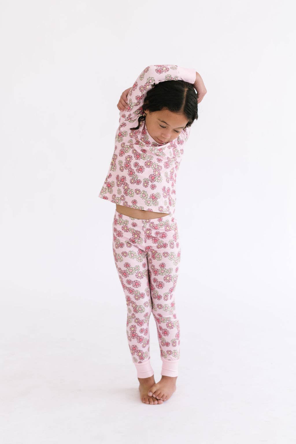 2 Piece Pajama Set in Wild Daisy Heart  Ollie Jay   