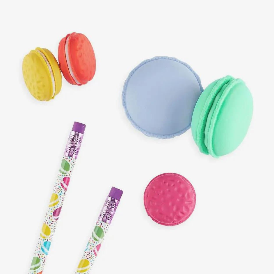 Le Macaron Patisserie Scented Eraser - Set of 5 Art Supplies OOLY - Art & School Supplies   