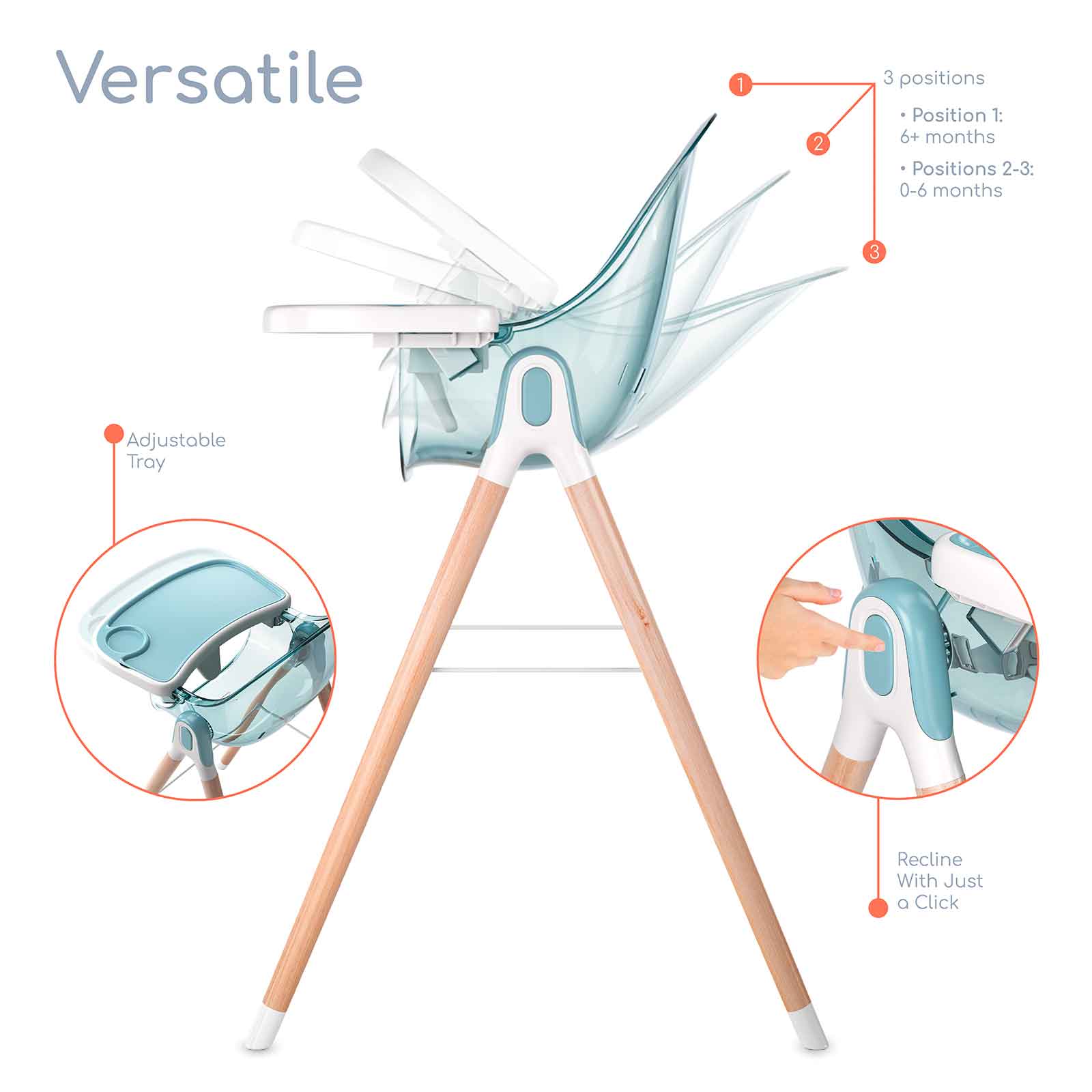 Children of Design 6 in 1 Deluxe High Chair  Children of Design   