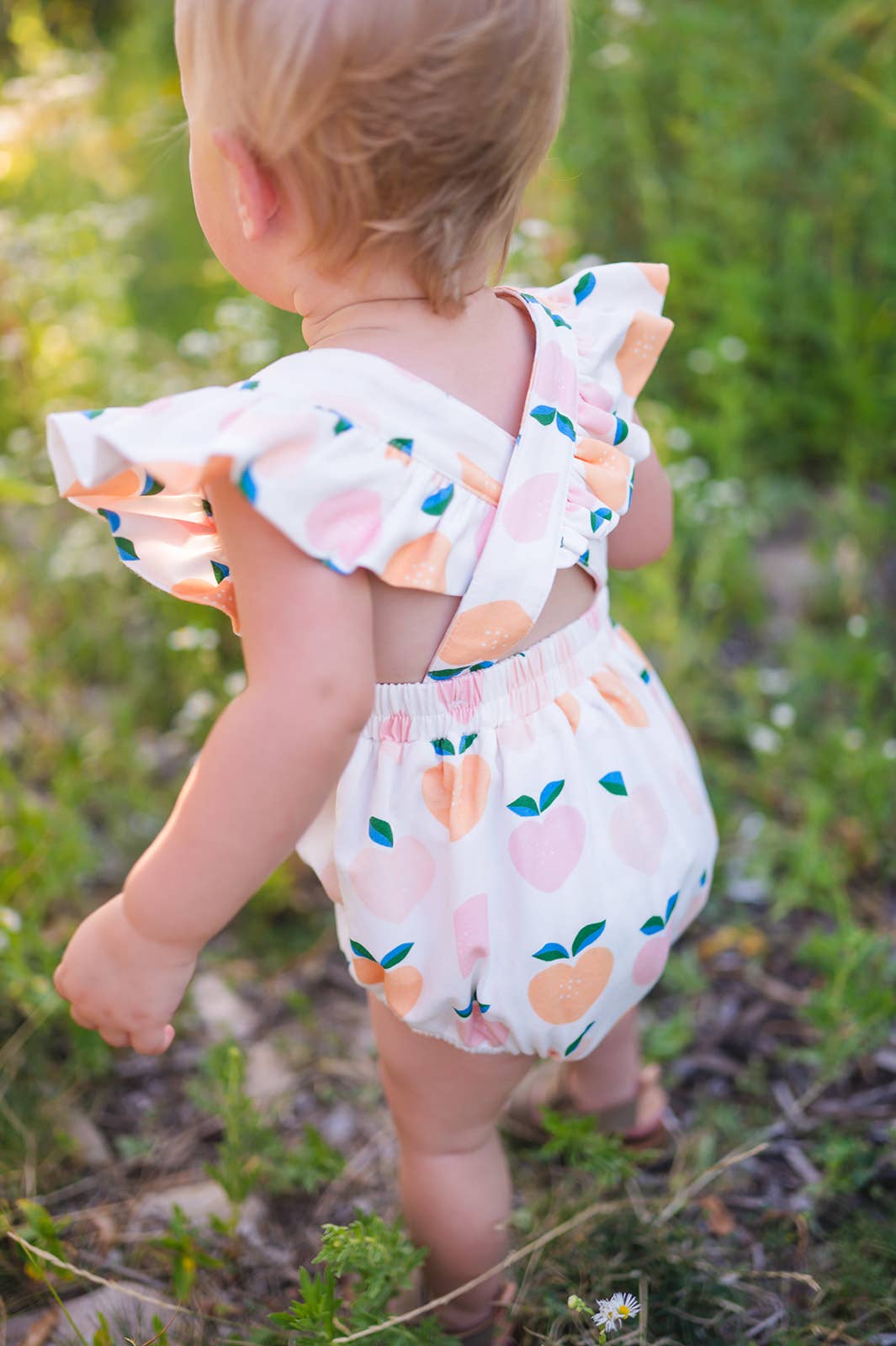 Emmy Romper in Sweet Peach romper Ollie Jay   