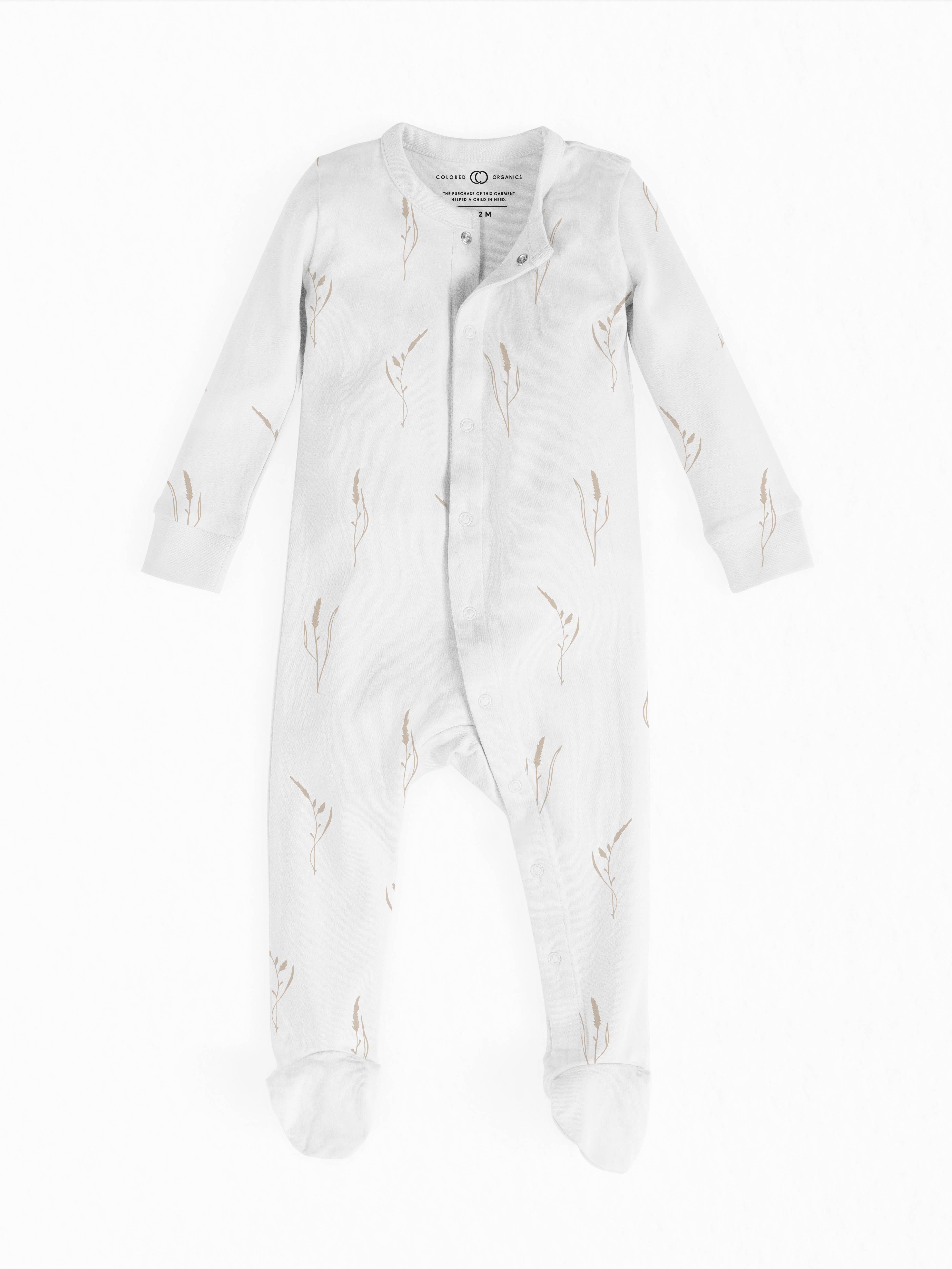 Skylar Footed Sleeper - Prairie Baby Clothing Colored Organics   