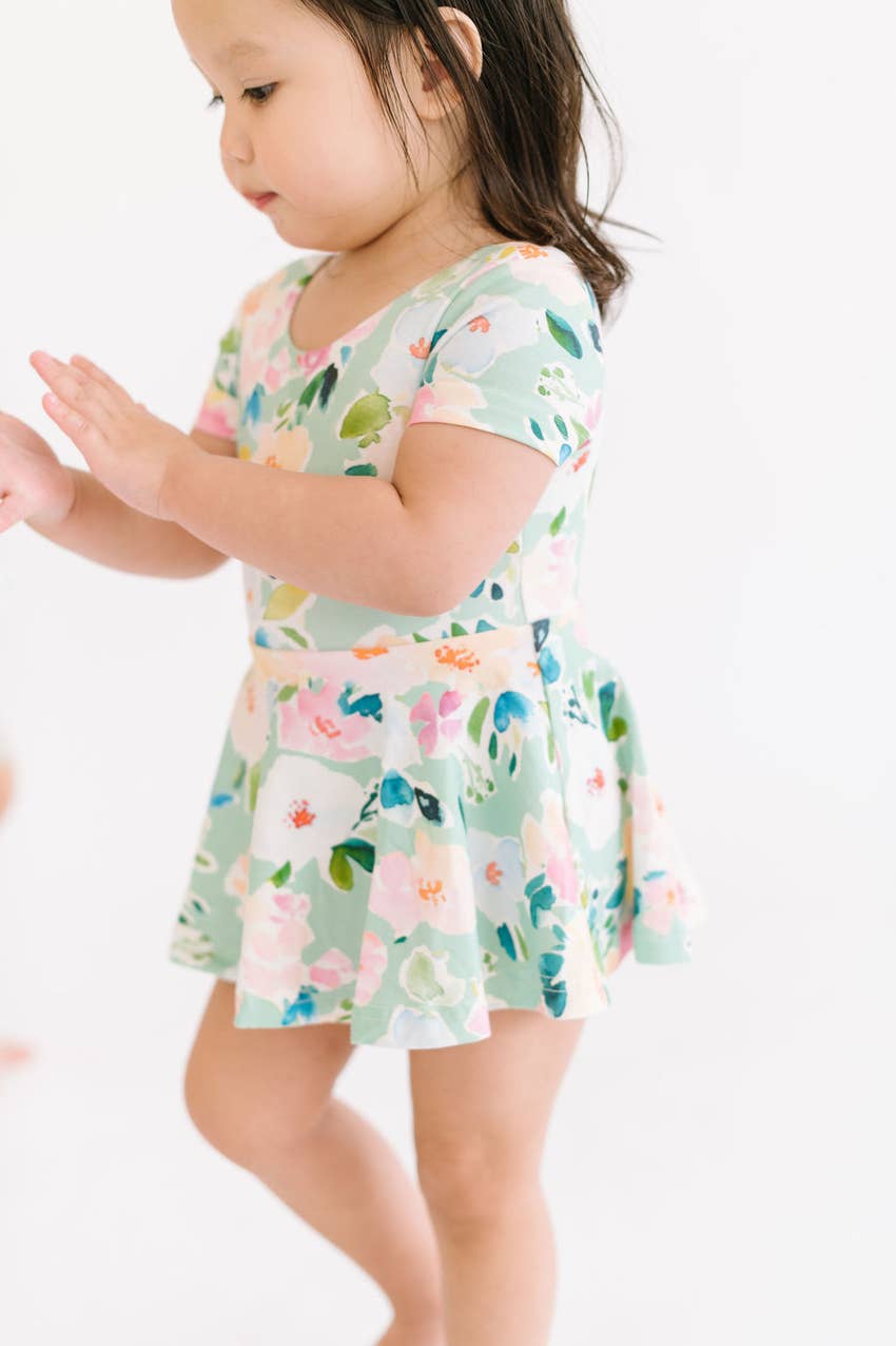 Skirted Leo in Watercolor Floral  Ollie Jay   