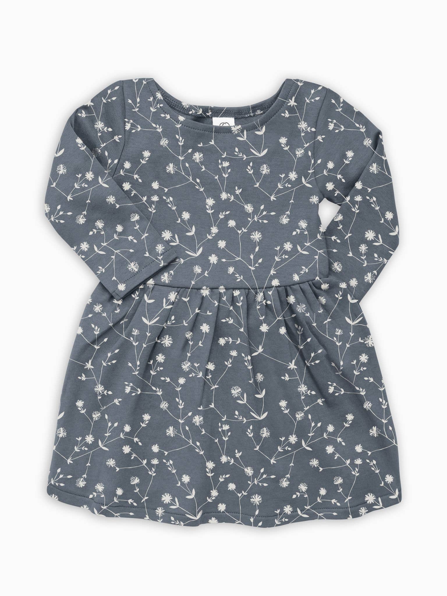 Stell Swing Dress Organic Cotton - Muri Floral / Harbor Baby Clothing Colored Organics   