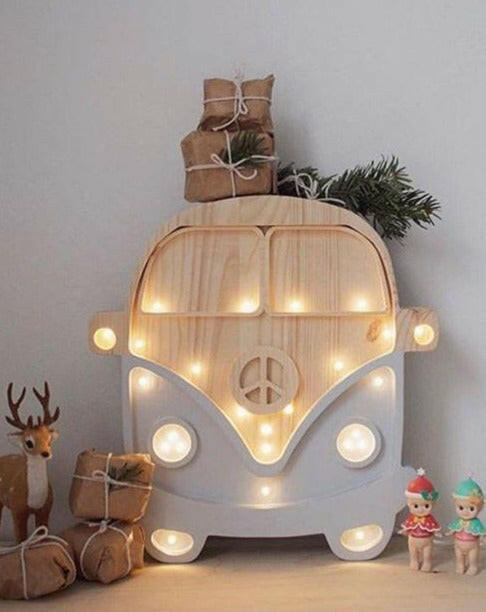 Camper Van Lamp - Wood Grey Lighting Little Lights   