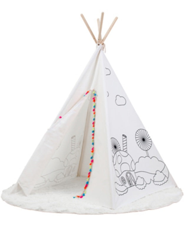 Painting Teepee Contton Canvas | asweets