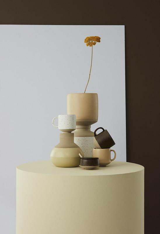 Hagi Cup - White / Light Brown  OYOY   