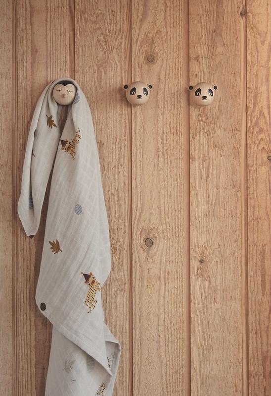 Mini Hook - Panda - Nature Nursery Decor OYOY   