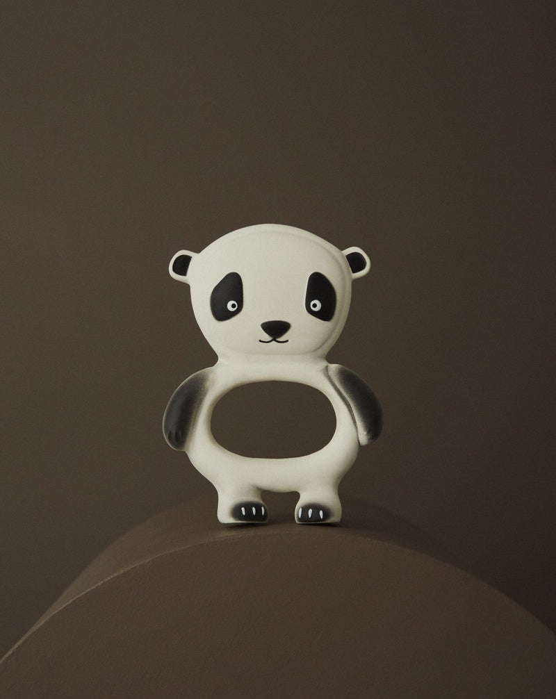 Panda Baby Teether - Offwhite / Black