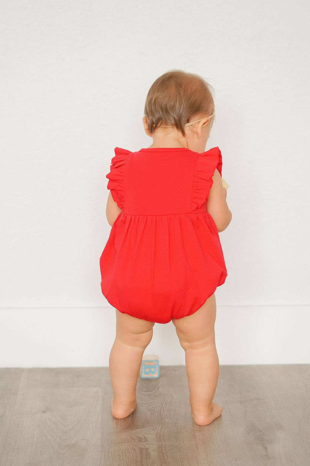 Betsy Romper in Scarlet romper Ollie Jay   