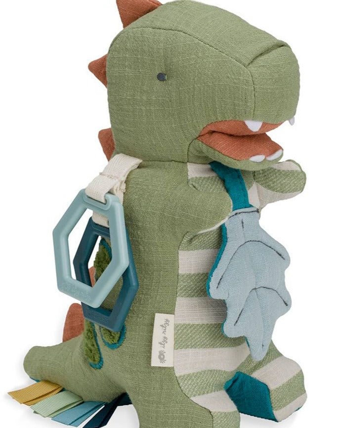 Link & Love™ Dino Activity Plush with Teether Toy Baby Essentials Itzy Ritzy   