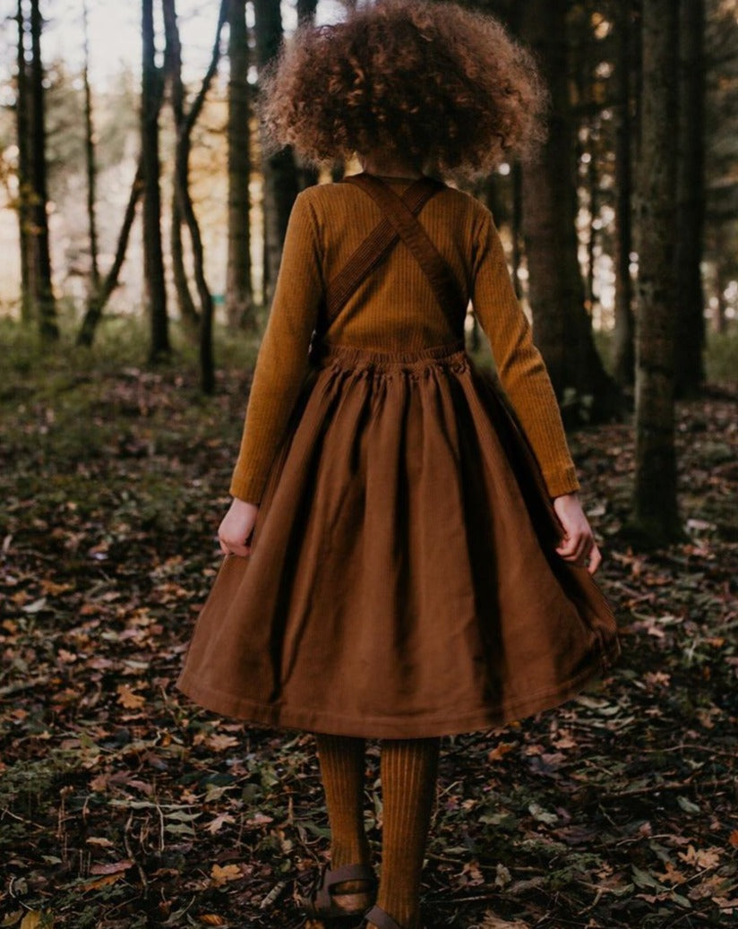 The Corduroy Pinafore - Rust Clothing The Simple Folk   