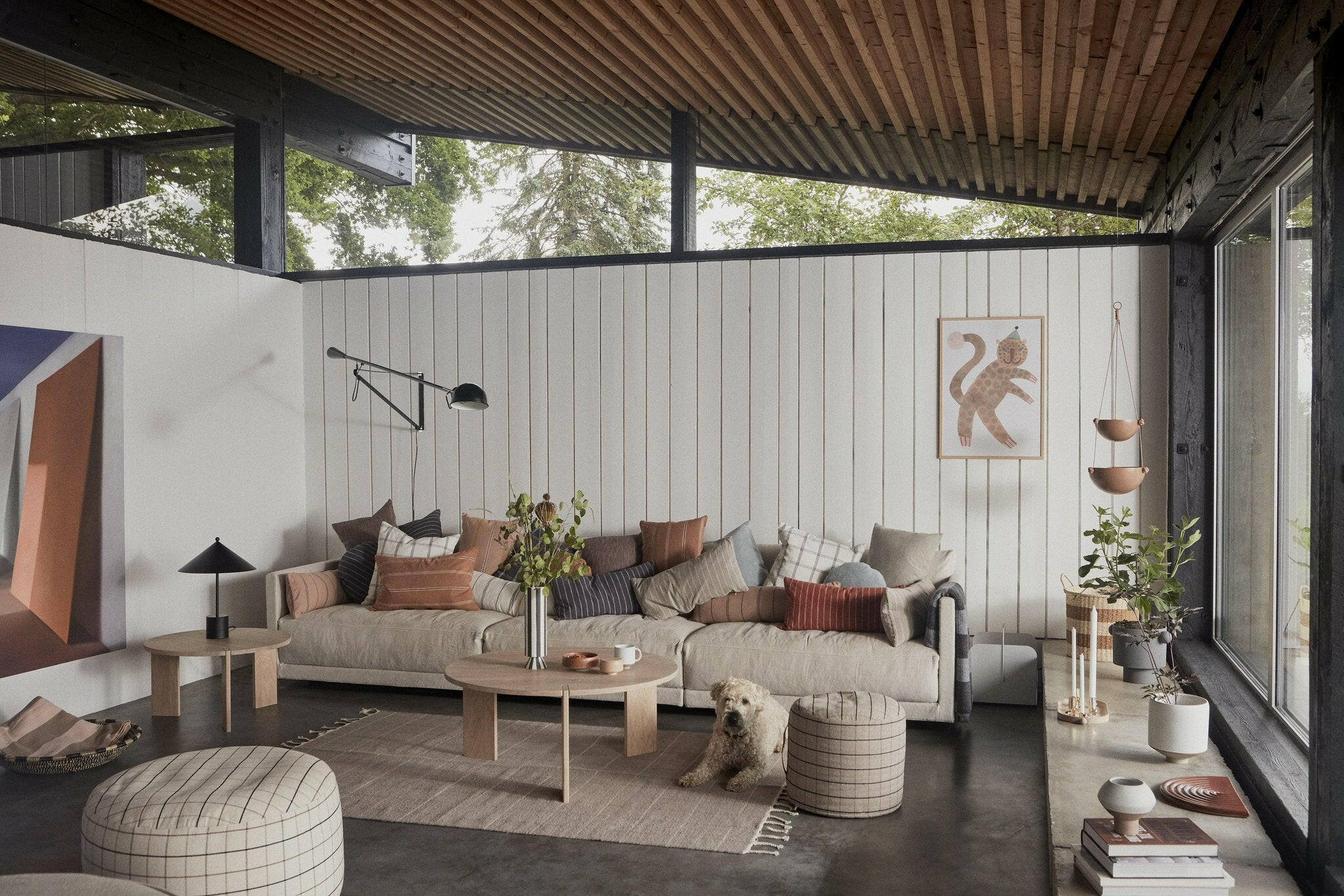 Grid Rug - Caramel / Offwhite Rugs OYOY   