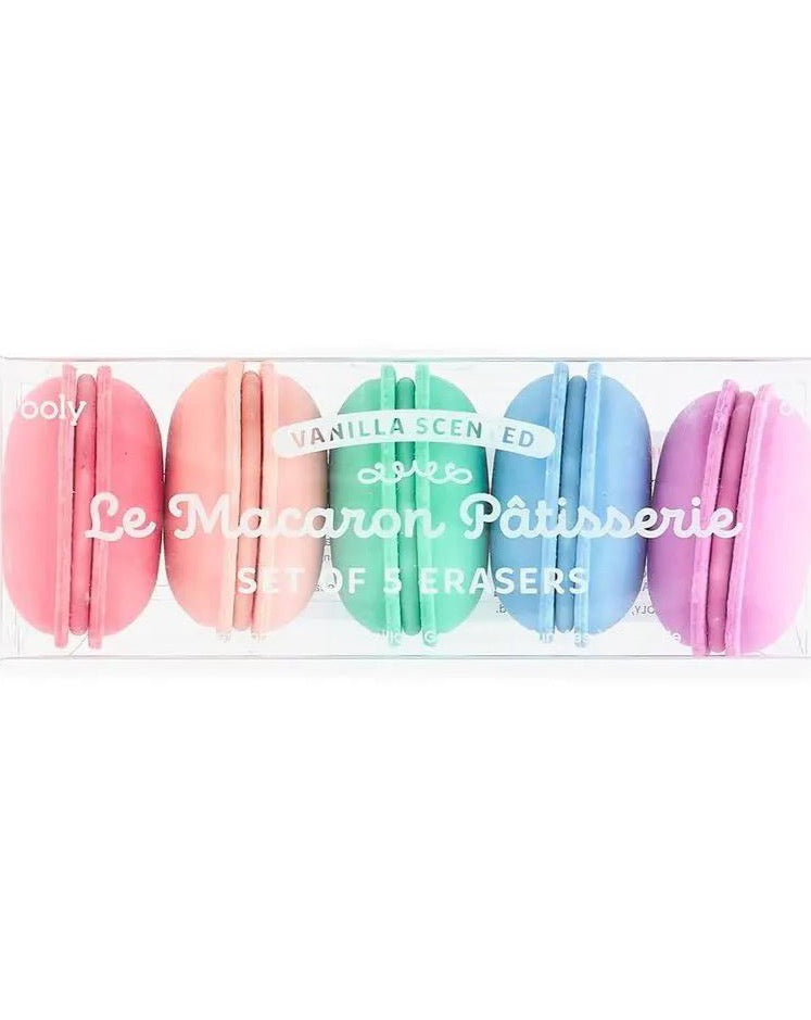 Le Macaron Patisserie Scented Eraser - Set of 5 Art Supplies OOLY - Art & School Supplies   