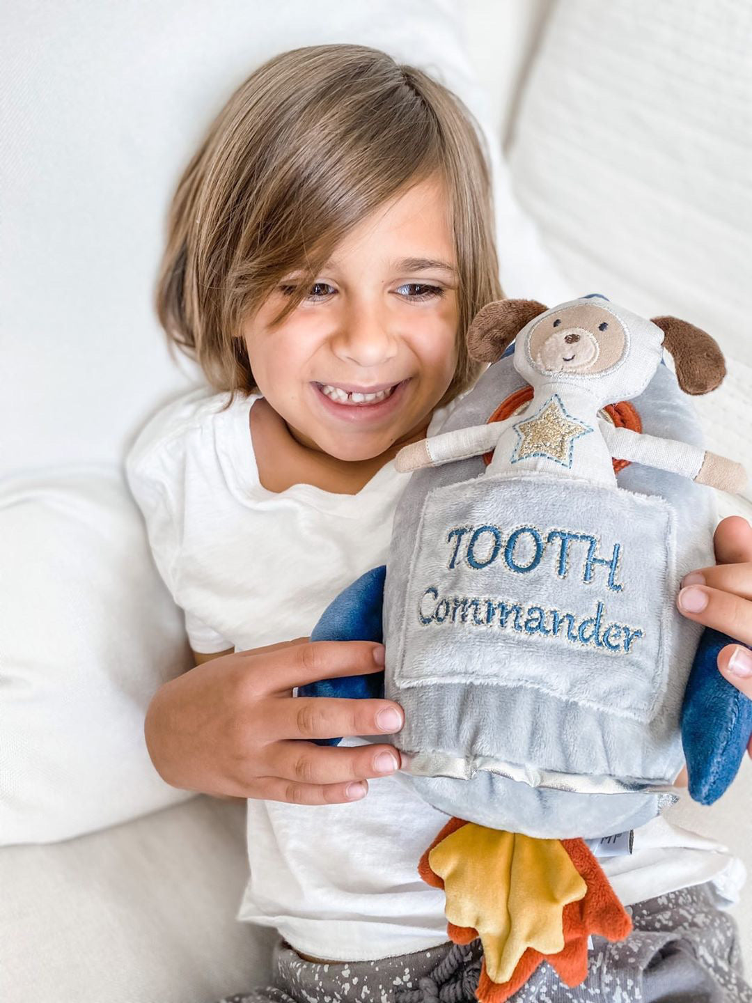 Spaceship 'Tooth Commander' Pillow And Doll Set Stuffed Toy MON AMI   