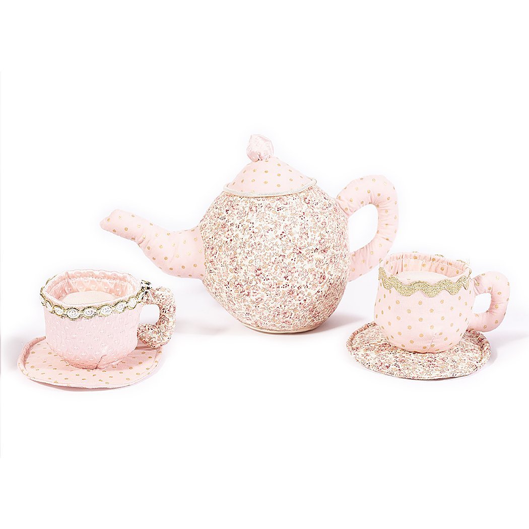 Floral Stuffed Toy Tea Set Stuffed Toy MON AMI   