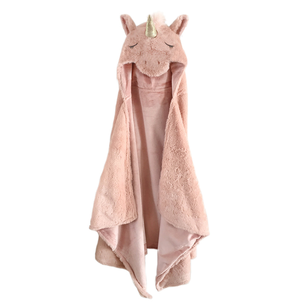 'Uliana' Plush Unicorn Hooded Blanket Blanket MON AMI   