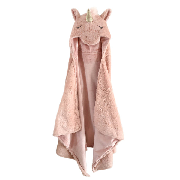 'Uliana' Plush Unicorn Hooded Blanket